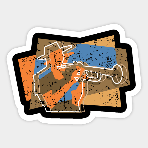 Modern musician trumpet player Sticker by jazzworldquest